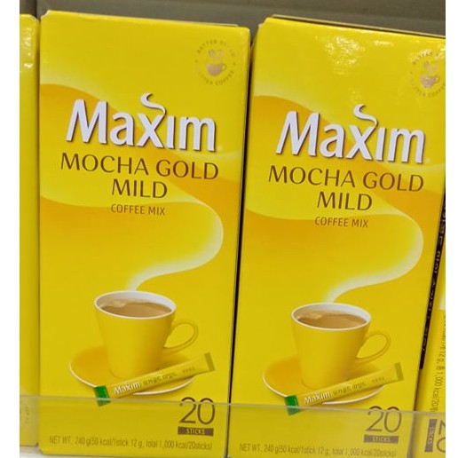 CÀ PHÊ MAXIM MOCHA GOLD MILD HÀN QUỐC HỘP 20 GÓI (KOREA MAXIM COFFEE)