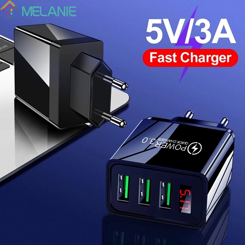 1 bộ sạc nhanh USB 3.0 cho iPhone 12 pro 11 Xiaomi Samsung Huawei / 5V 3A