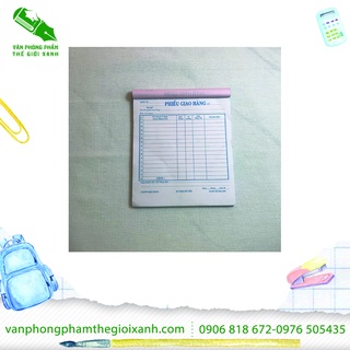 Phiếu giao hàng 2 liên a5 - 50 bộ 16x20cm 100tờ
