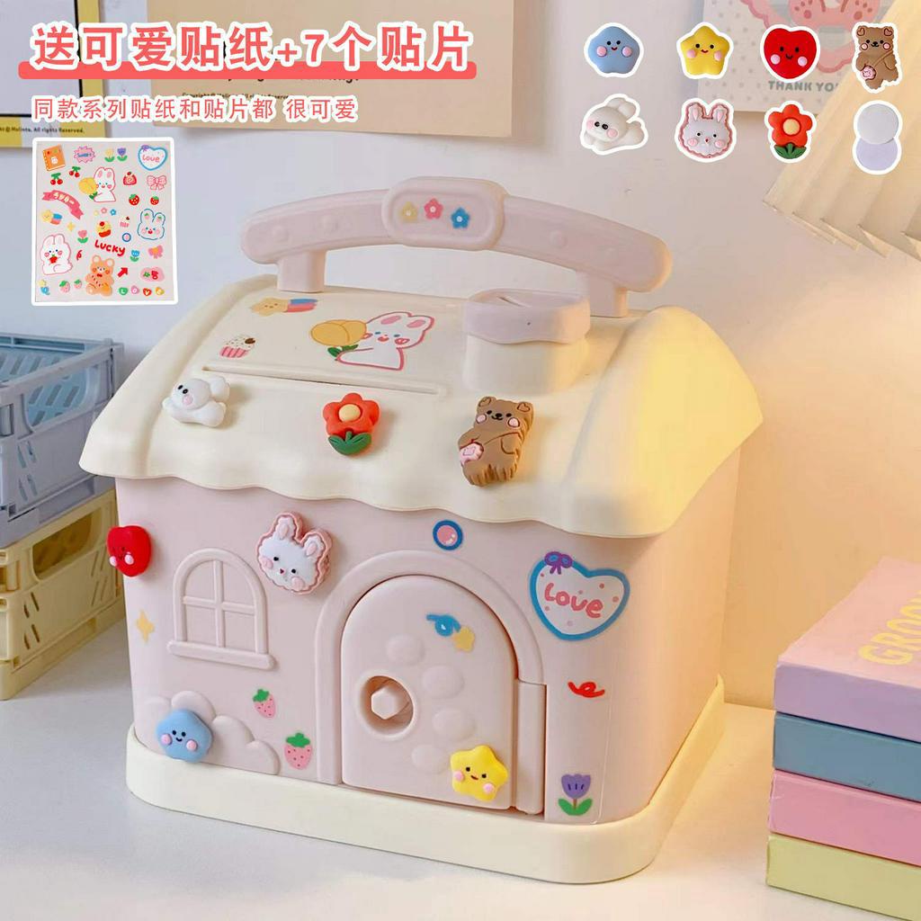 Ket mini Hộp đựng tiền tiết kiệm hình ngôi nhà dễ thương mẫu
