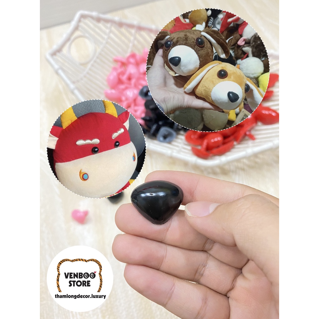 [FREESHIP] Mũi Thú Dán mũi tam giác | Mắt dán thú bông | Đồ handmade mầm non sách vải | Mắt gấu bông mắt thú bông