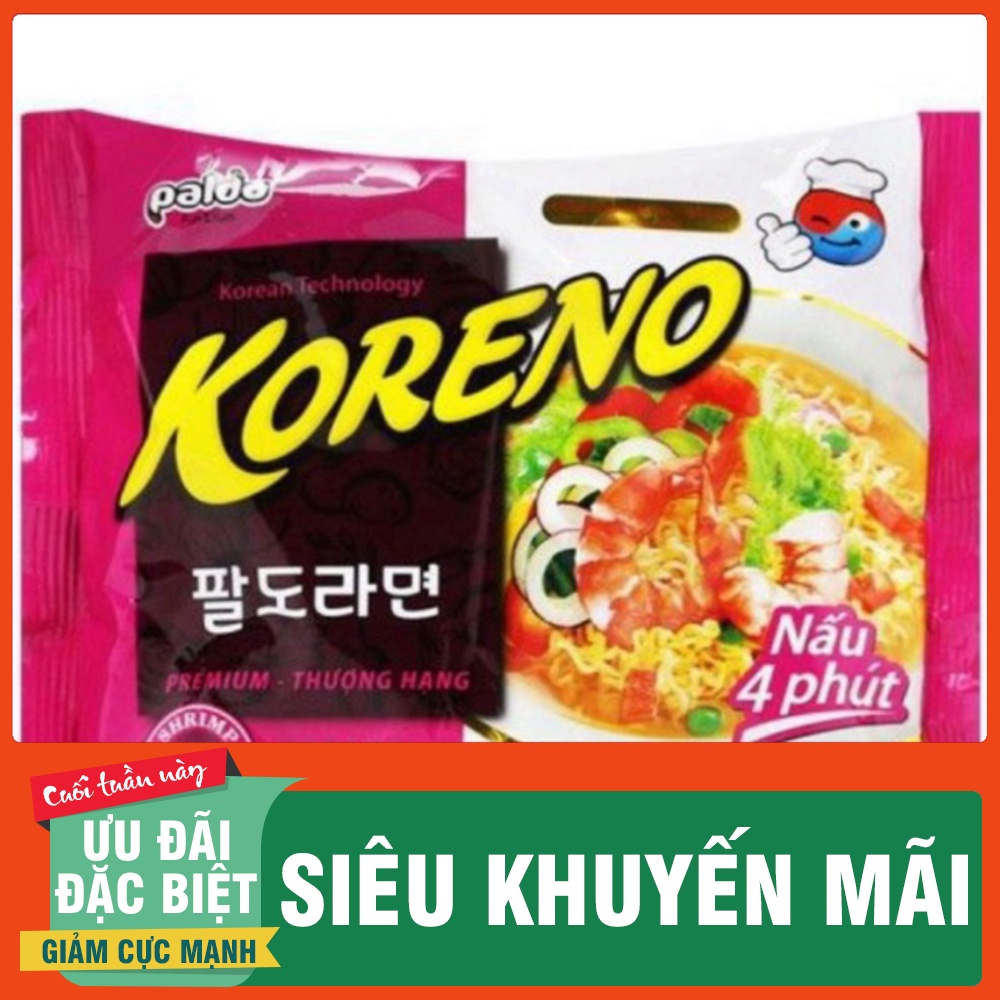 MÌ ăn liền KORENO PALDO VỊ GÀ/ KIM CHI/ BÒ CAY/ GÀ HẦM/ TÔM 100G