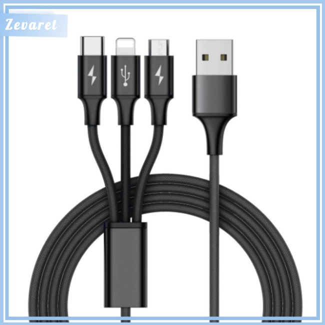 Dây Cáp Sạc USB Nhanh 3 Trong 1 Đa Năng Cho Điện Thoại
