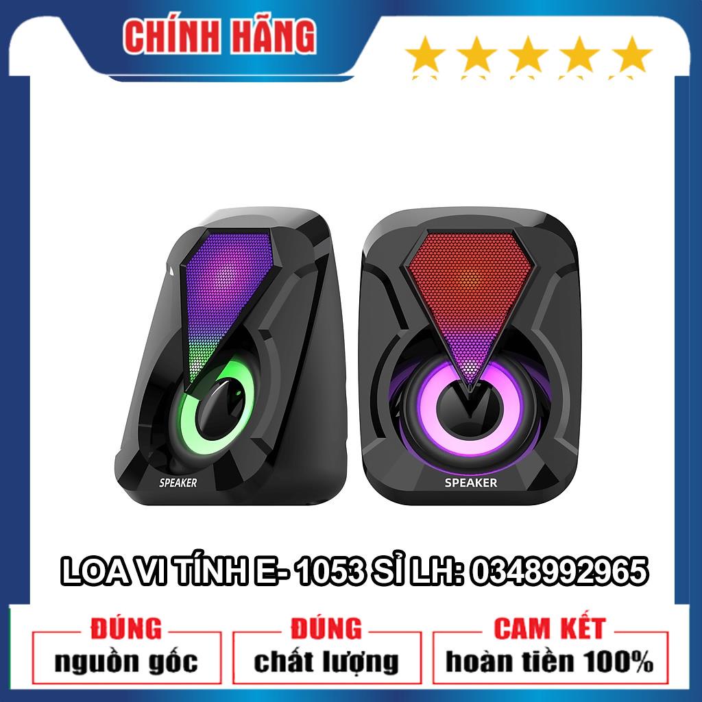 Loa vi tính mini để bàn cao cấp âm thanh siêu trầm có đèn led 7 màu thời trang, lung linh, giá cực sock.