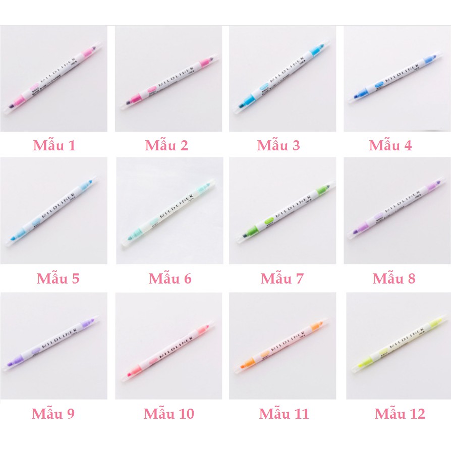 (Lẻ) Bút dạ quang 2 đầu Milkliner nhiều màu bản dupe bút highlight Mildliner