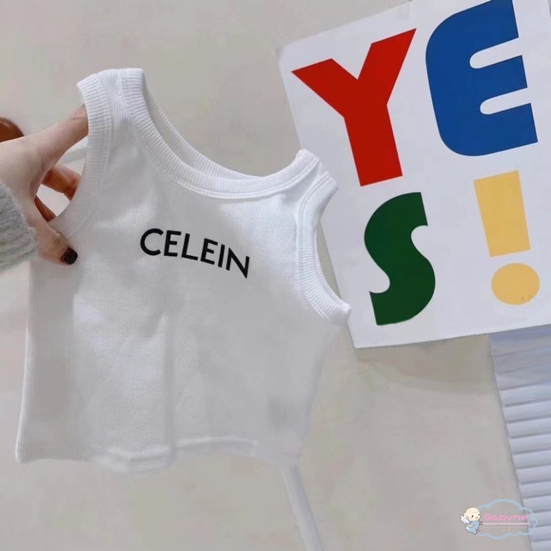 Áo Thun Cotton Không Tay Màu Trơn Dễ Thương Dành Cho Bé Gái