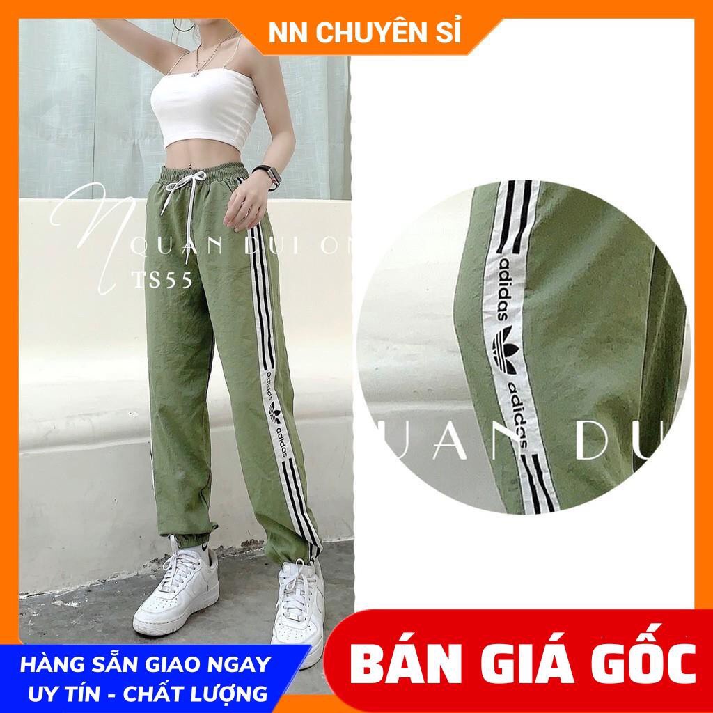 Quần dài nữ mặc đi chơi  ,Quần Thun Nam Nữ Jogger Bo Gấu Thể Thao adidas Chất Thun freesize dưới 60kg