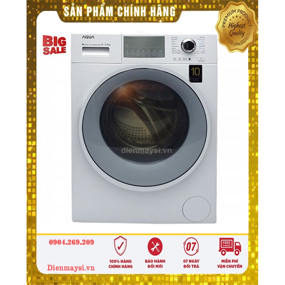 Máy giặt Aqua Inverter 8.5 kg AQD-D850E W (Miễn phí giao tại HCM-ngoài tỉnh liên hệ shop)