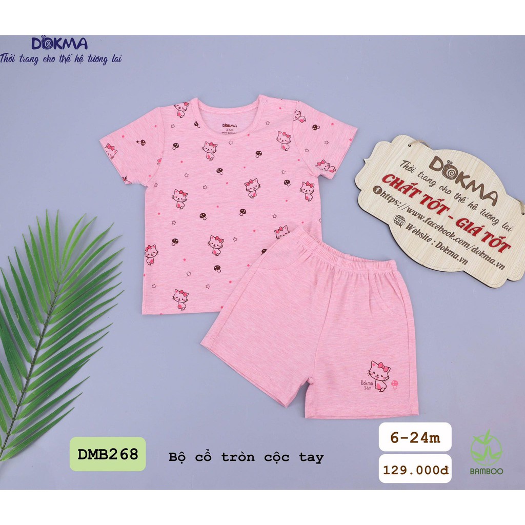 (3-24M) Bộ cộc tay sợi tre (bamboo) - DOKMA