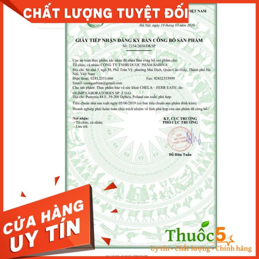 [GIÁ GỐC] Chela Ferr Forte bổ sung sắt hữu cơ cho mẹ bầu - hộp 30 viên