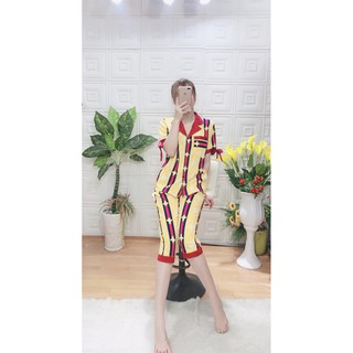 combo 9đồ bộ lụa hàn lửng mặc nhà