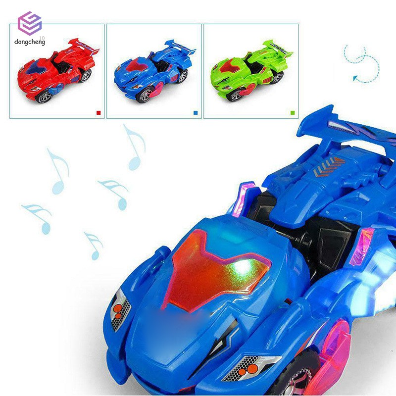 ✅COD❤✨ Deformation LED Car Kids Dinosaur Toys Play Vehicles with Light Flashing Music