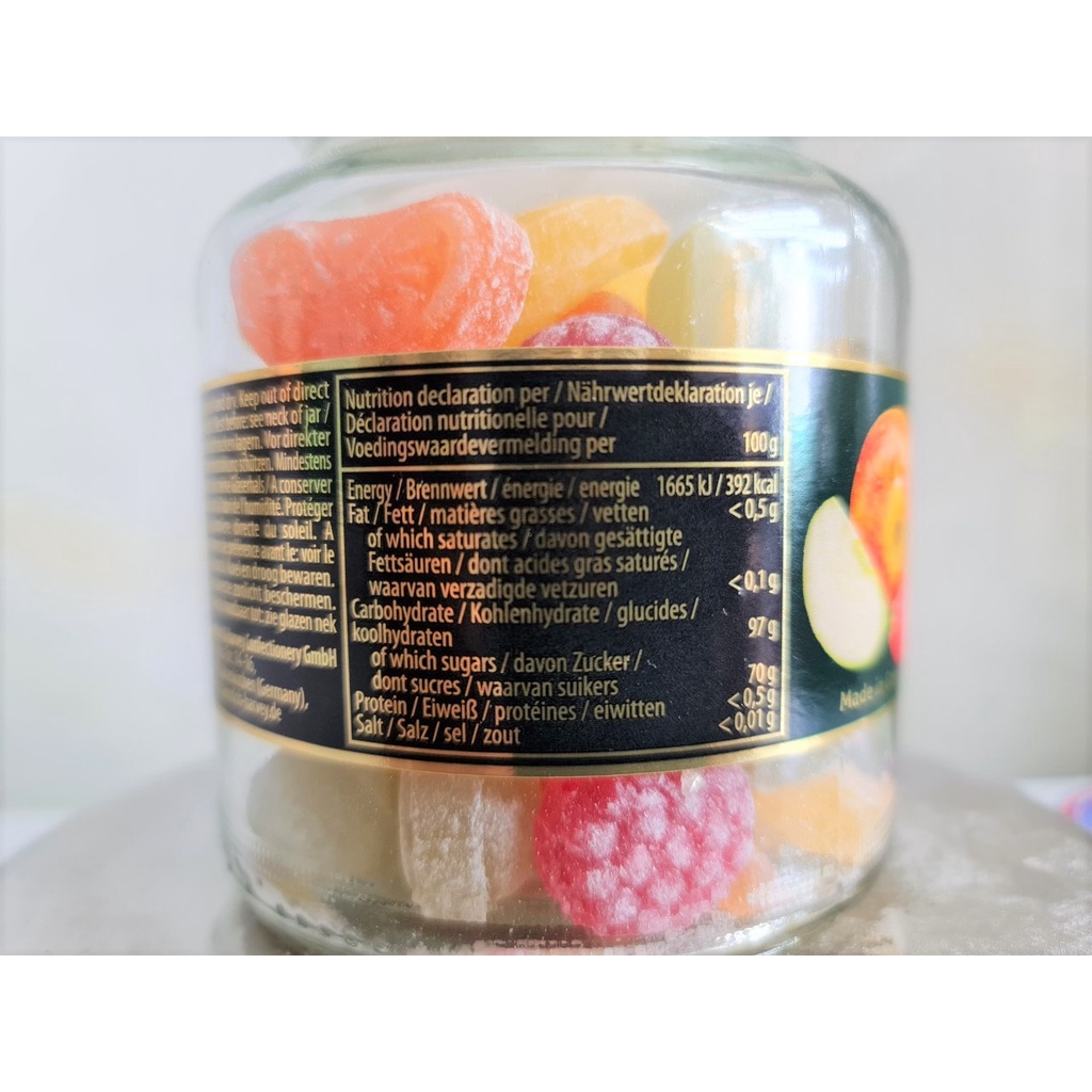 [Lọ TT 300g - MIXED FRUIT SELECTION] KẸO CỨNG VỊ TRÁI CÂY HỖN HỢP [Germany] CAVENDISH &amp; HARVEY Drops