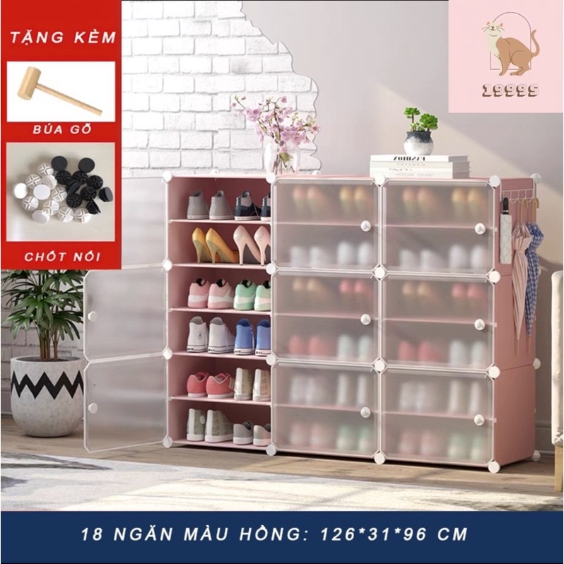 [TỦ GIÀY 16-18-20 NGĂN] Tủ nhựa đựng giày lắp ghép - Kệ để giày đa năng | BigBuy360 - bigbuy360.vn