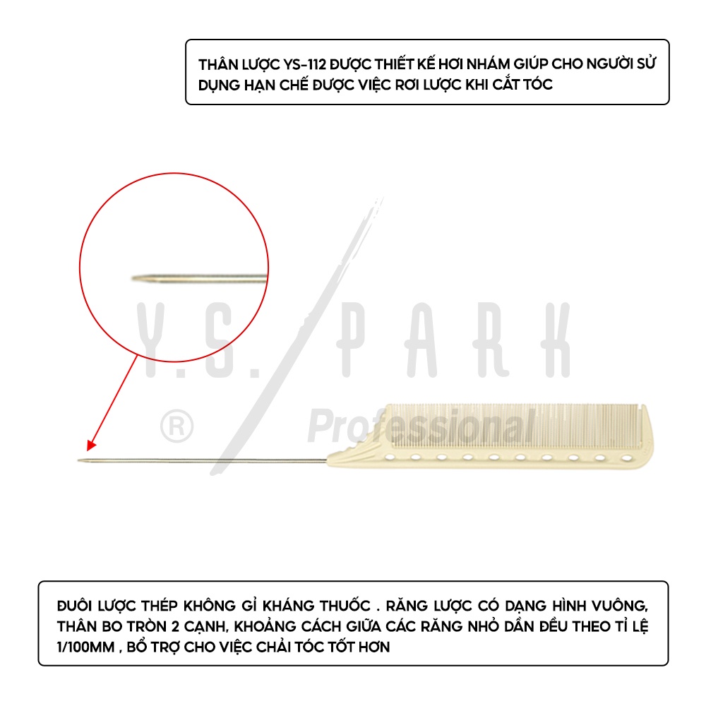 Lược chải hóa chất chuyên dụng YS PARK chịu nhiệt chính hãng Nhật Bản YS-112