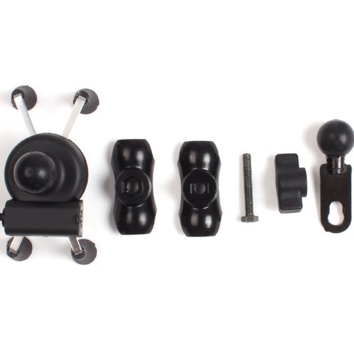 kẹp điện thoại gắn xe máy loại có dây sạc cắm acquy xe máy | BigBuy360 - bigbuy360.vn