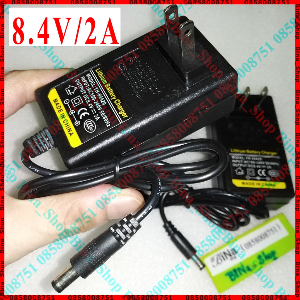 Sạc pin lithium 2S 8.4V 1A/2A có đèn báo trạng thái