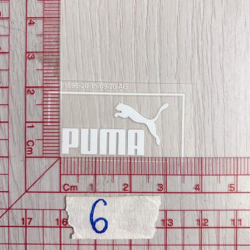 set 3 sticker hình ủi nhiệt logo puma trang trí quần áo búp bê