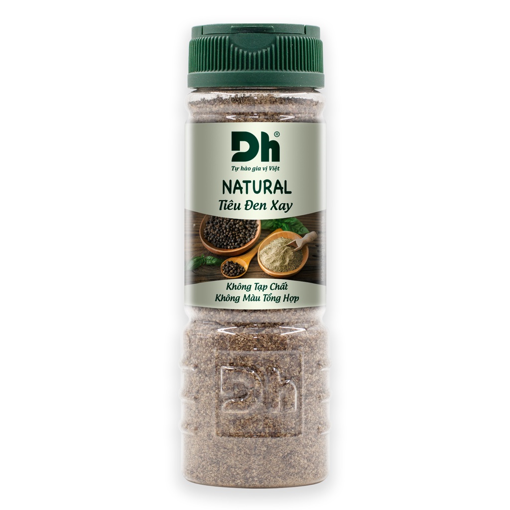 Natural tiêu đen xay 80gr Dh Foods nguyên liệu ướp chế biến thực phẩm tự nhiên