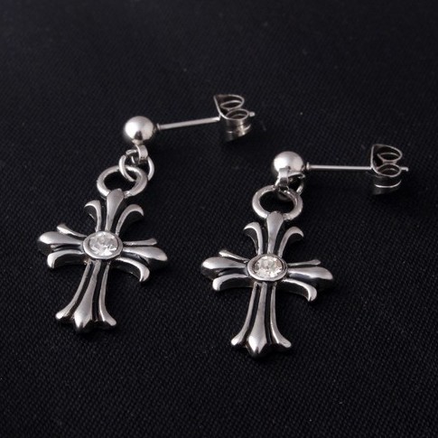 Khuyên tai nam màu bạc đen tròn CHeart Asta Accessories đơn giản cao cấp - HT CHeart