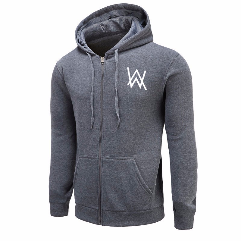 Áo khoác hoodie hip hop in biểu tượng DJ Alan Walker cho nam 2017