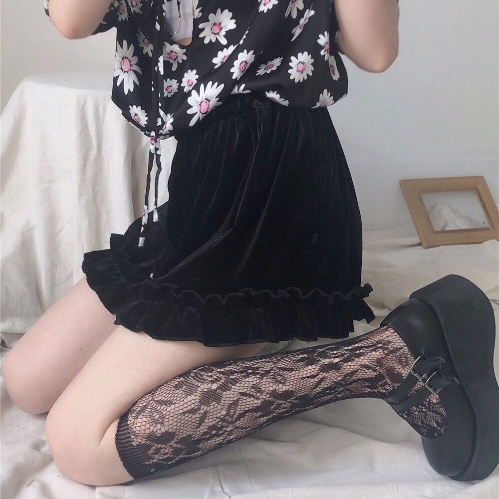 Đôi Vớ Lưới Dài Qua Gối Co Giãn In Họa Tiết Phong Cách Lolita Nhiều Màu Sắc Thời Trang Cho Nữ