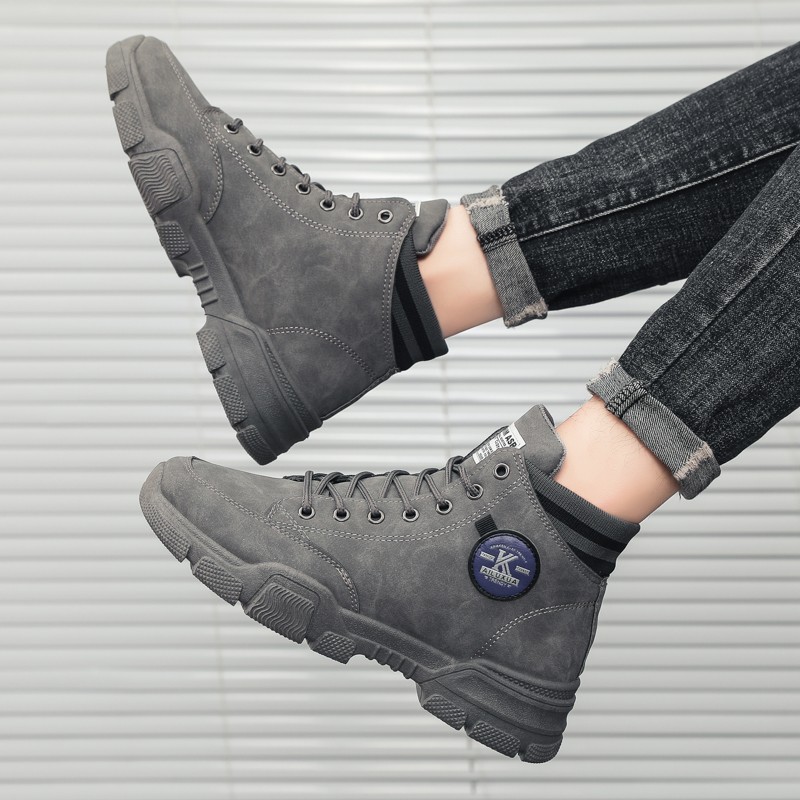 [Mã MAMT2405 giảm 10K đơn 0đ] Giày cao cổ nam Denim ARS da cao cấp kiểu dáng thời trang phong cách