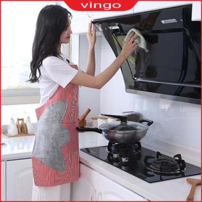 Tạp dề nhà bếp chống thấm nước, tạp dề nấu ăn có miếng lau tay túi đựng đồ