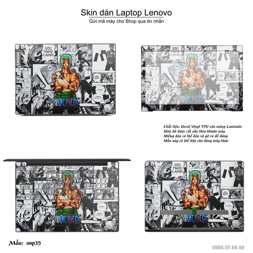 Skin dán Laptop Lenovo in hình One Piece _nhiều mẫu 23 (inbox mã máy cho Shop)