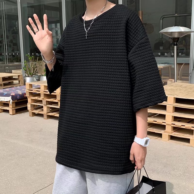 Áo Thun Tay Lửng Thời Trang Phong Cách Hàn Quốc Cho Nam