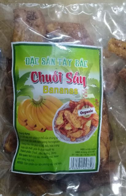 Chuối sấy giòn đặc sản Tây Bắc gói 180g