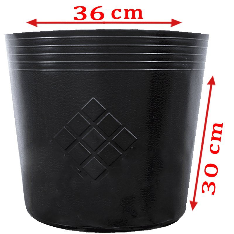25 Chậu C13 LỚN 36x30cm nhựa PE dẻo trồng cây bền trên 10 năm-77117