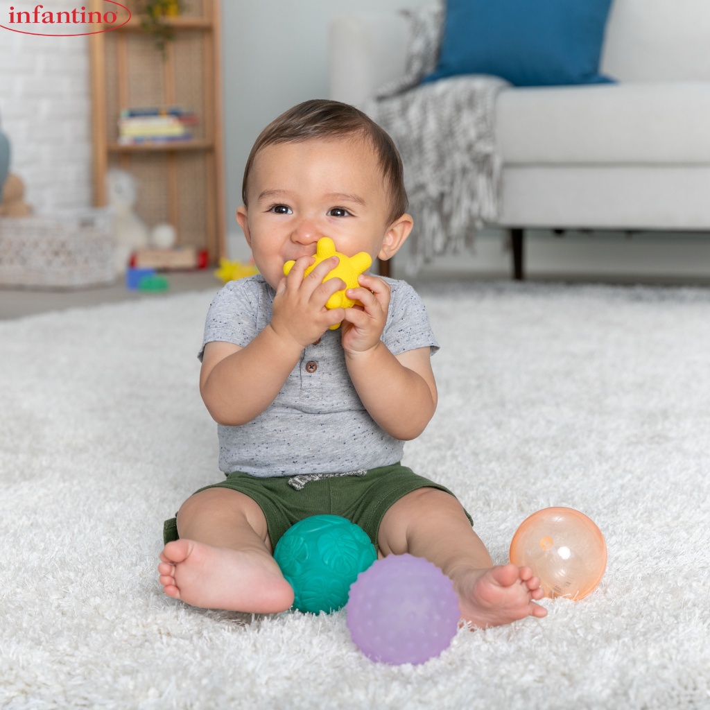 Set Đồ Chơi 4 Trái Bóng Cảm Giác Infantino - Phát Sáng và Âm Thanh