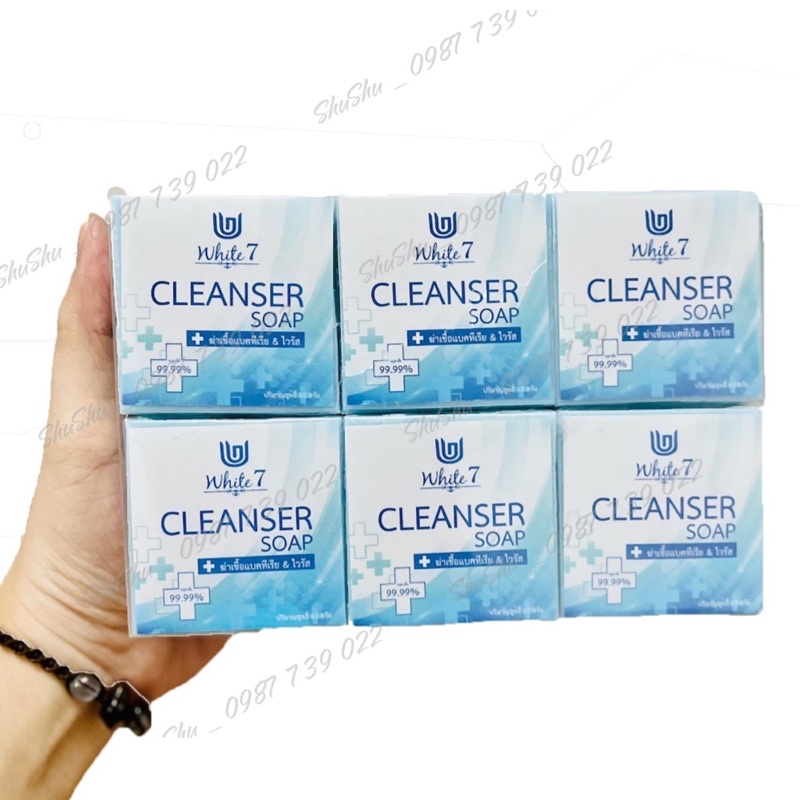 [ HCM SỈ ] Xà phòng diệt khuẩn White 7 CLEANSER SOAP Thái Lan