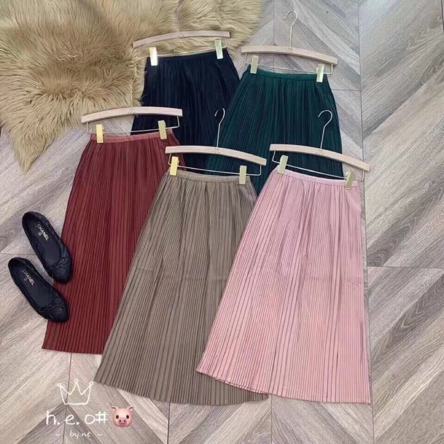 [Mã FADIRECT20 giảm 20K đơn 150K] CHÂN VÁY XẾP LI DÀI: li to và li nhỏ | BigBuy360 - bigbuy360.vn