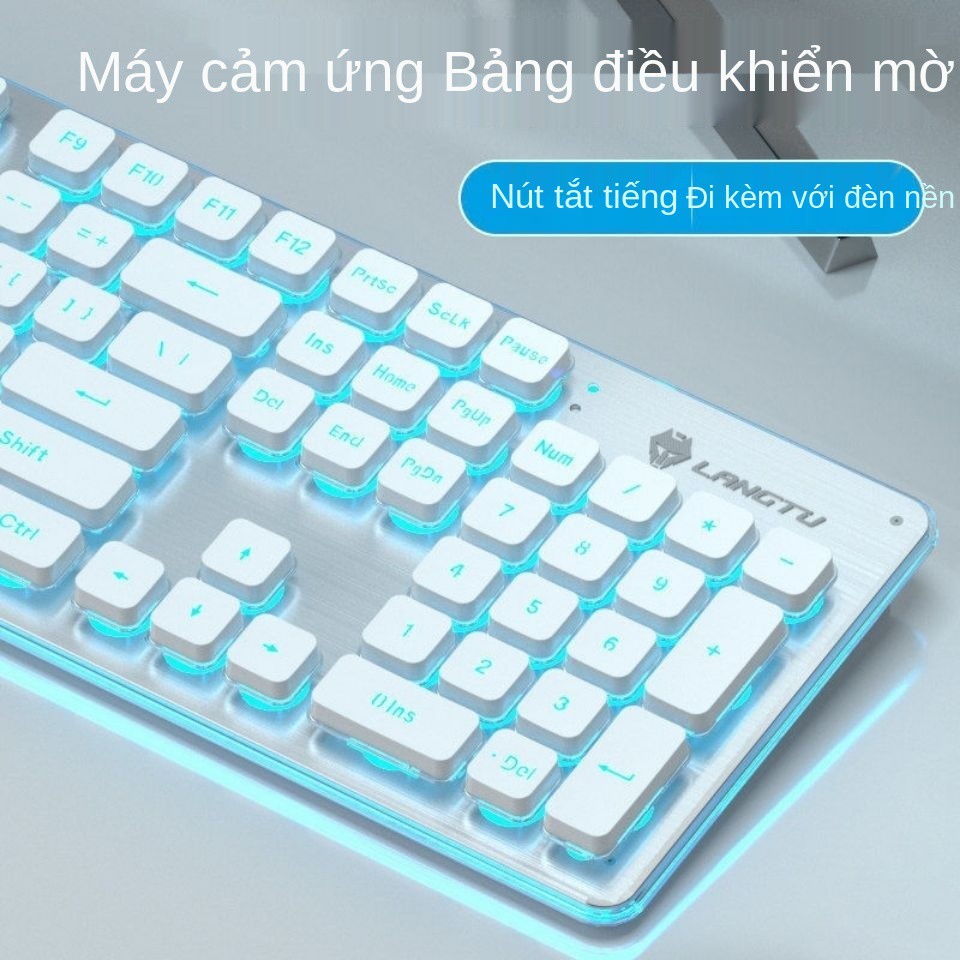 Langtu bàn phím im lặng sô cô la trò chơi có dây thao tác và chuột bộ máy tính xách tay phát sáng văn phòng | BigBuy360 - bigbuy360.vn