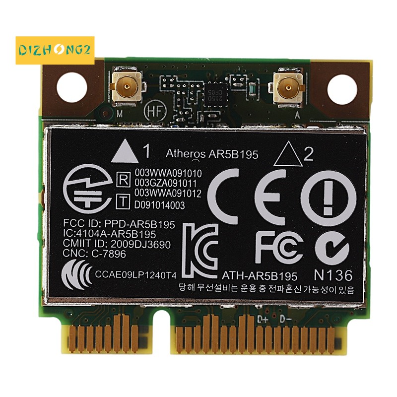 Card Không Dây Ar9285 Ar5B195 150m+bt3.0 Mini Pci-E:593127-001 5927-0075-00