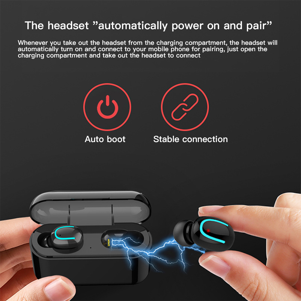Wireless Headphone TWS Bluetooth 5.0 Headset Mini 8D Surround Sound Noise Reduction Versatile In-ear Stereo Earbuds