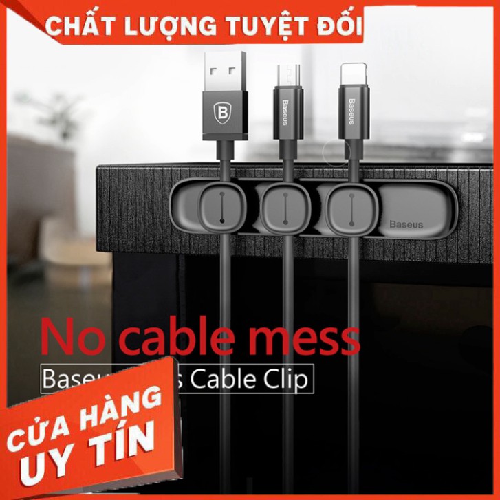 Đồ Kẹp Dây Cáp USB Từ Tính Baseus Cho Văn Phòng Xe Hơi Bàn Máy Tính