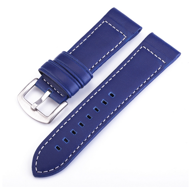Stainless Steel Buckle Leather Wrist Watch Replacement Band Strap18/20/22/24mm