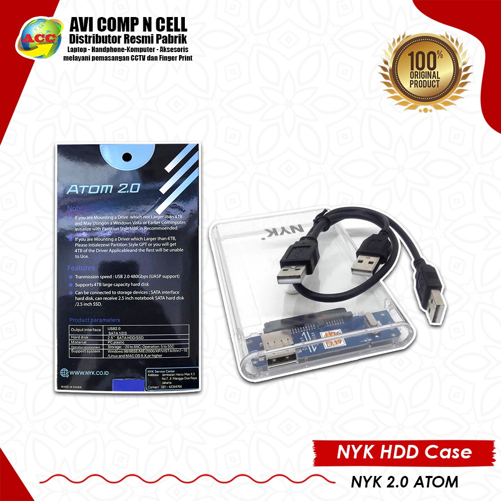 Ốp Lưng Trong Suốt Avicomp 2.5 Inch Sata 3 Usb 2.0 Atom