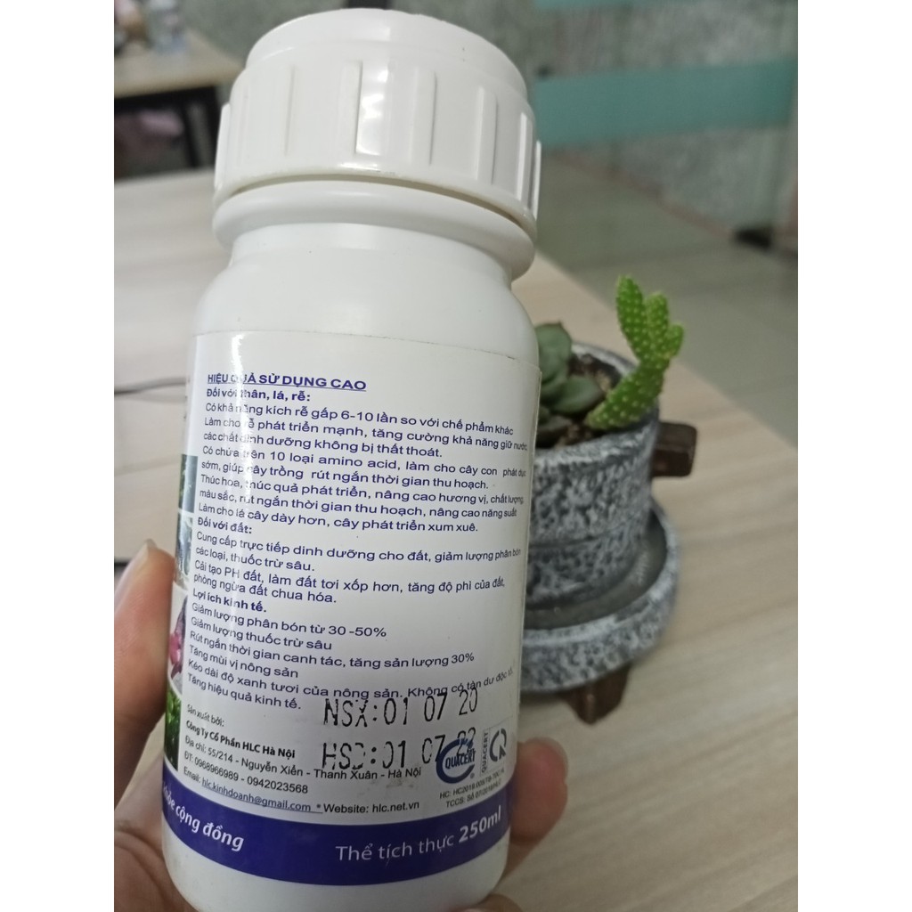 CHẾ PHẨM SINH HỌC EM HLC HÀ NỘI 250ml  (đặc trị tuyết trùng, vàng lá thối rễ)