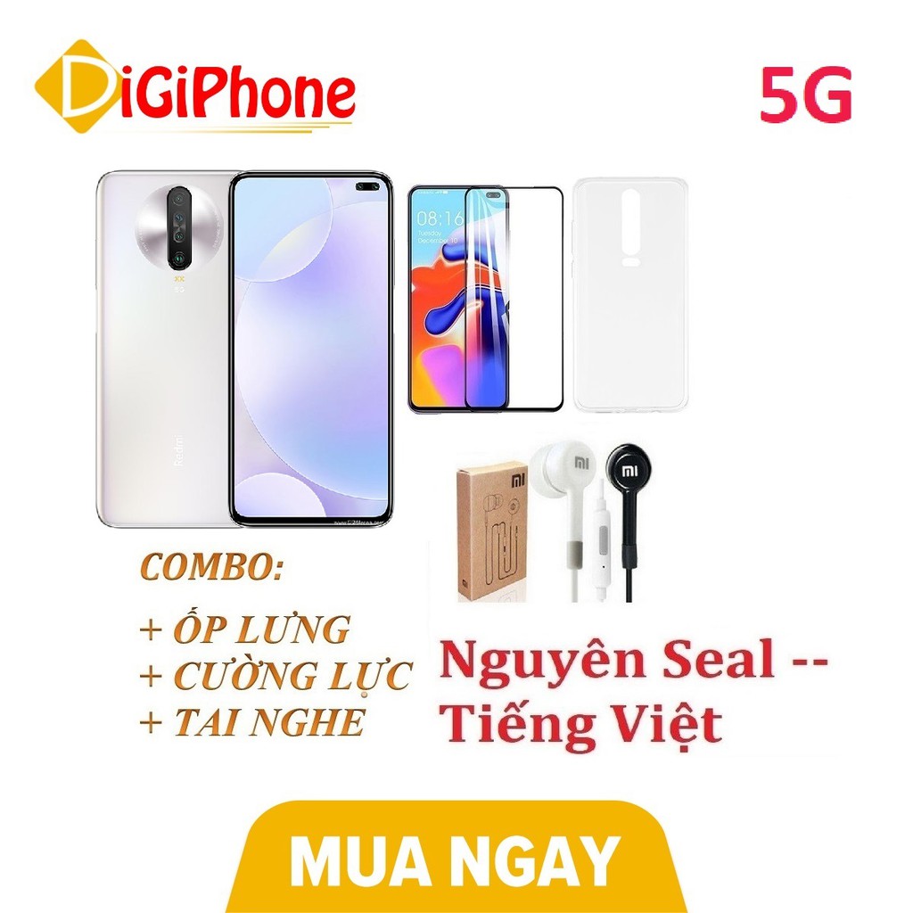 Điện thoại Xiaomi Redmi K30 5G 6/128Gb + Ốp lưng + Tai nghe + Cường lực - Hàng nhập khẩu | BigBuy360 - bigbuy360.vn