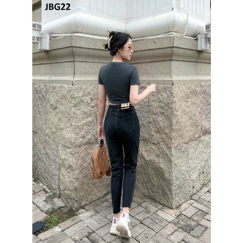 Quần Jeans Baggy Rách Lưng Chun Co Giãn JBG22