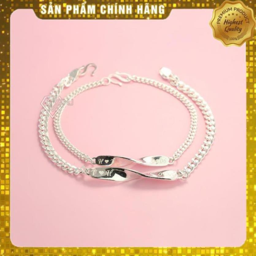 Vòng tay đôi nam nữ, vòng tay cặp vô cực khắc tên