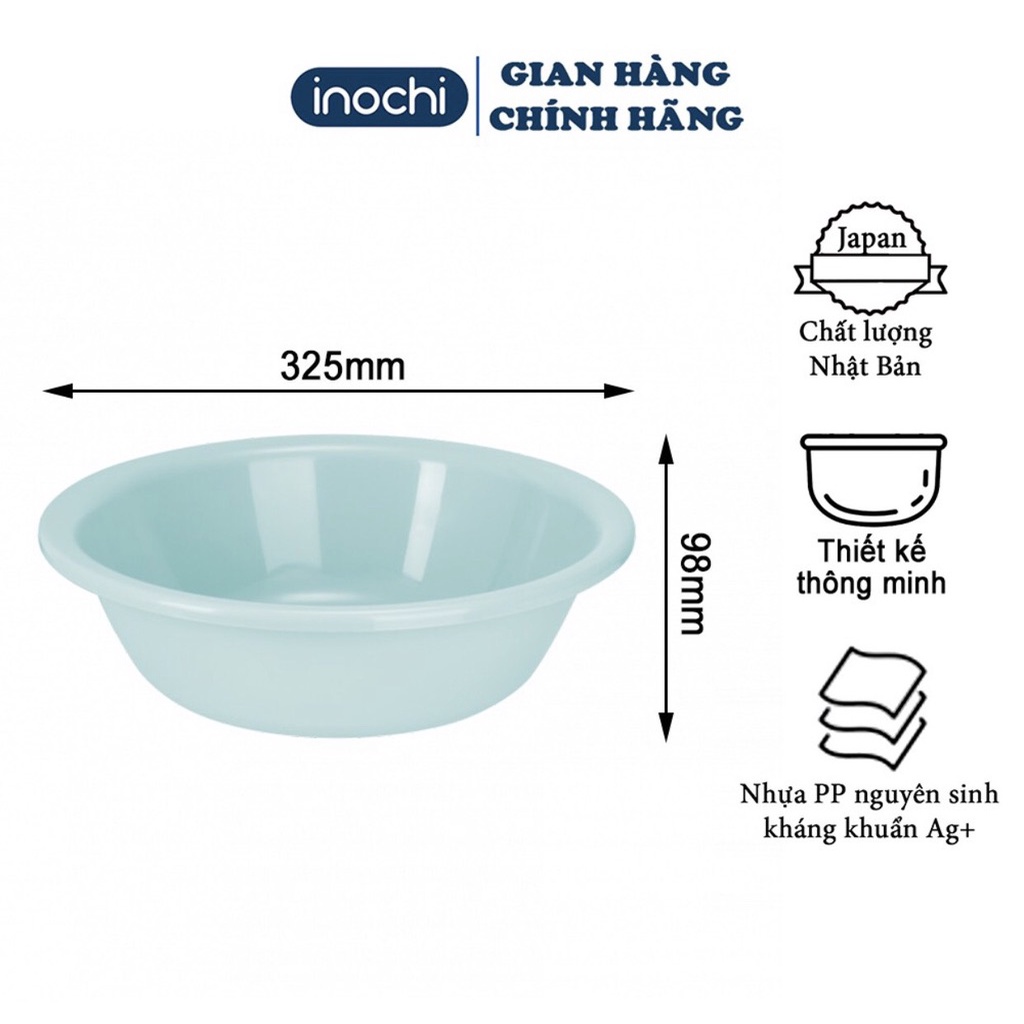 Chậu rửa mặt Notoro Inochi Thị Nhím Store Thau rửa mặt cho bé và gia đình Inochi phủ nano bạc kháng khuẩn