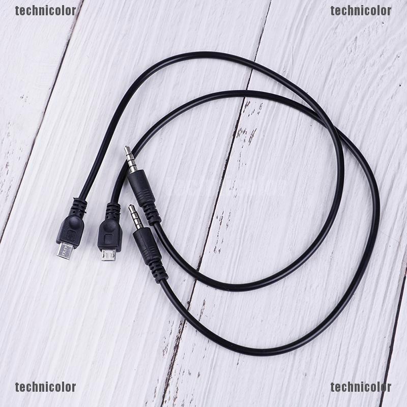 Set 2 Dây Cáp Âm Thanh AUX Giắc Cắm 3.5mm micro USB Chuyên Dụng Cho Android samsung