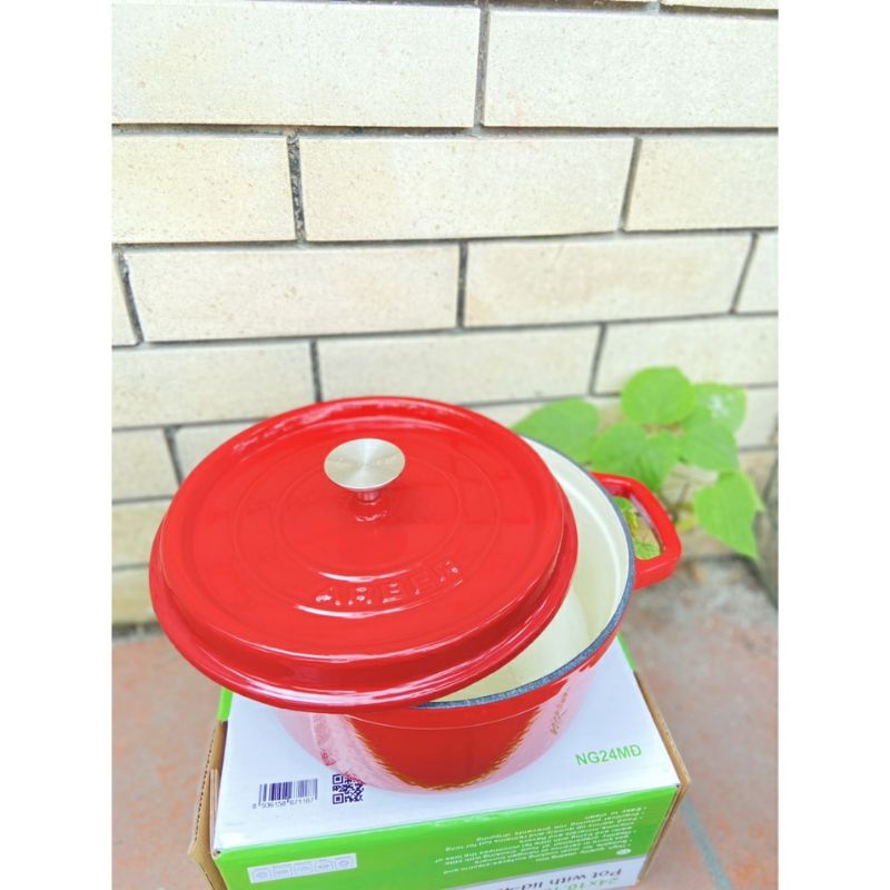 Nồi gang cao cấp Arber sz20cm, 22cm,24cm bảo hành 12 tháng