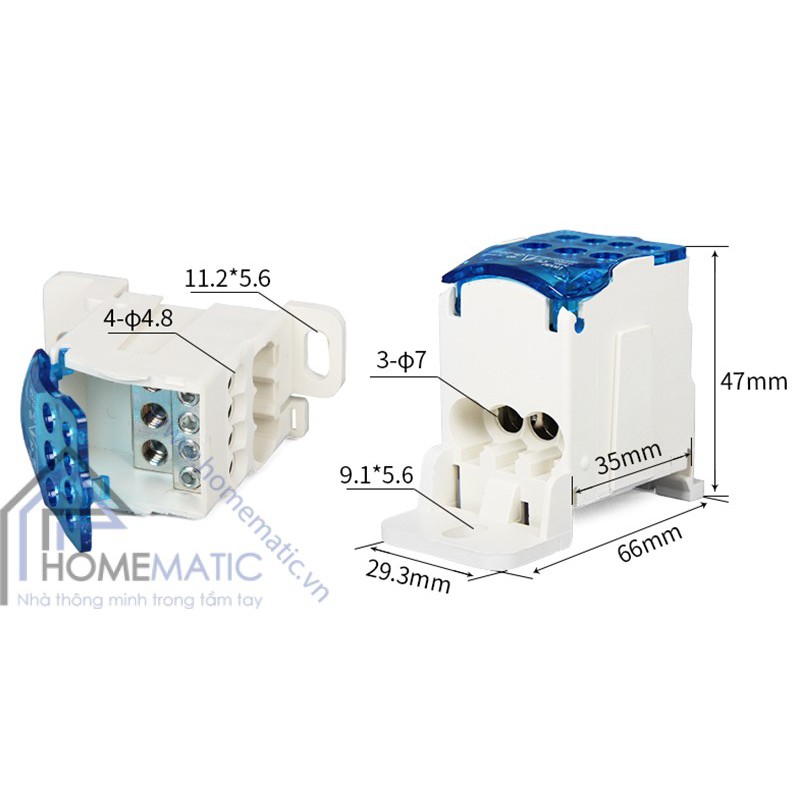 Cầu Đấu Chia Dây Điện Công Suất Cao 80A - 400A UKK-80A