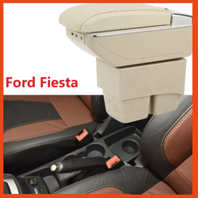 Hộp tỳ tay ô tô Ford Fiesta tích hợp 7 cổng USB GD